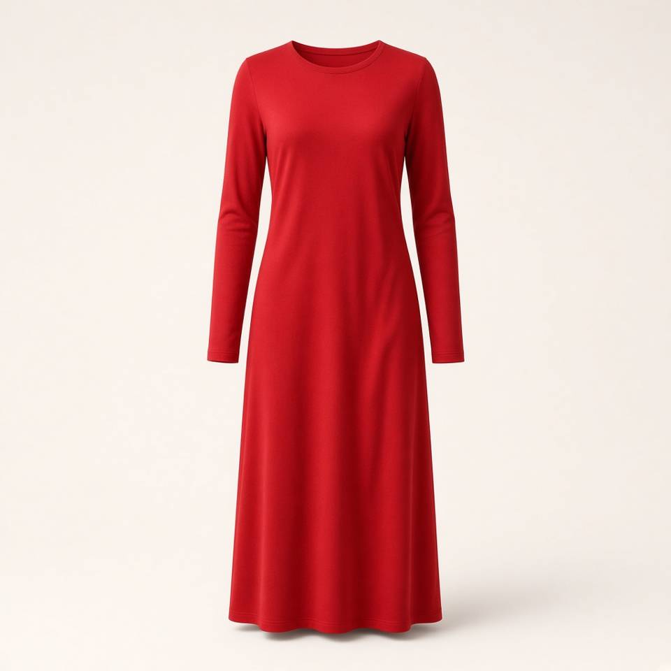 Red Long Sleeve Dress
